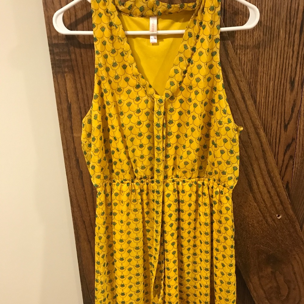 Yellow and Green Dress